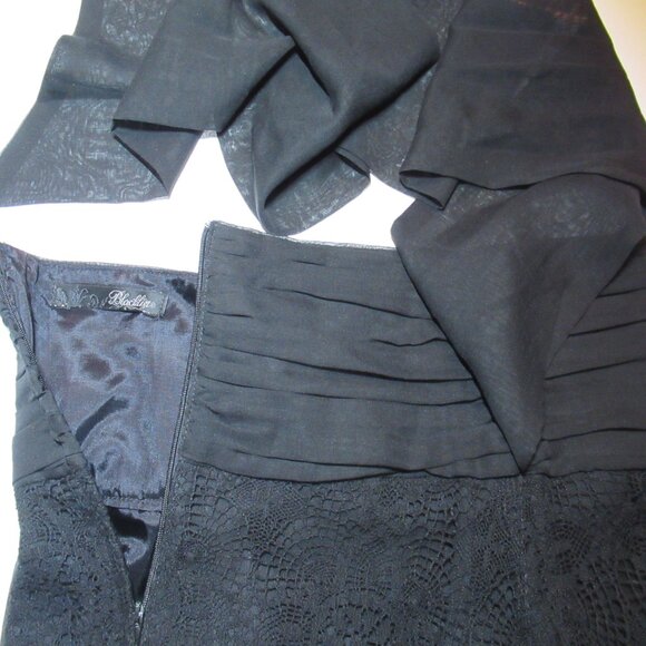 Blacklist Lip Service Lace Crochet Maxi Skirt, Ruffles Witchy Goth Rare Black - Picture 4 of 17